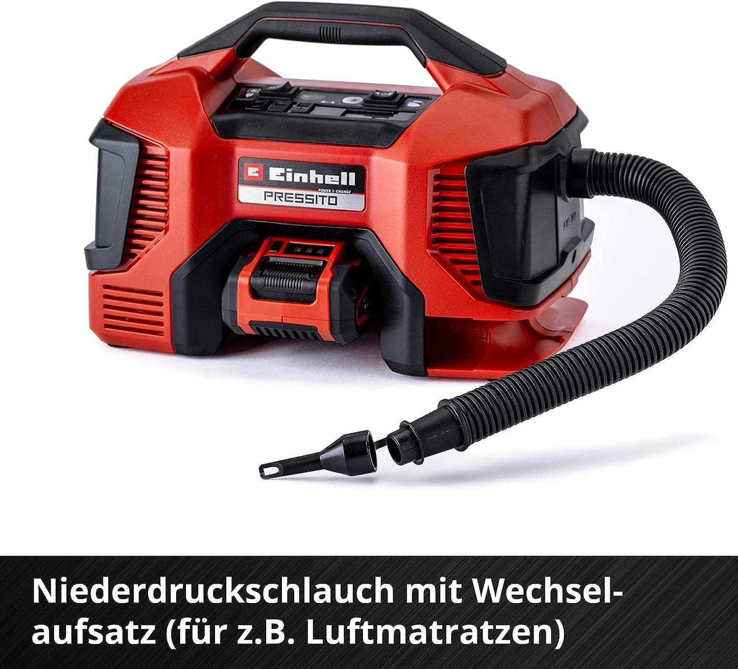 Einhell PRESSITO Hybrid-Kompressor inkl. 3-tlg. Adapter-Set: Power X-Change 18V, ohne Akku