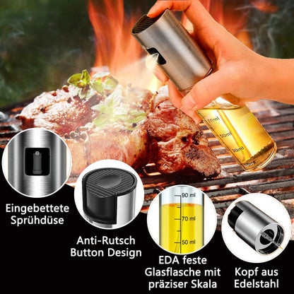 BETA NOBLE Oil Sprayer Glass (100ml) for Kitchen &amp; Grill with Fan Nozzle