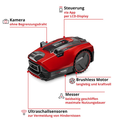 Einhell Mähroboter FREELEXO CAM PLUS 600 Power X-Change inkl. 4,0Ah Plus Akku (18V, Kamera, für 600m²)