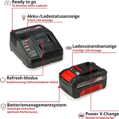 Einhell 18V 4,0 Ah PXC Starter Kit: Power X-Change Akku & Schnellladegerät