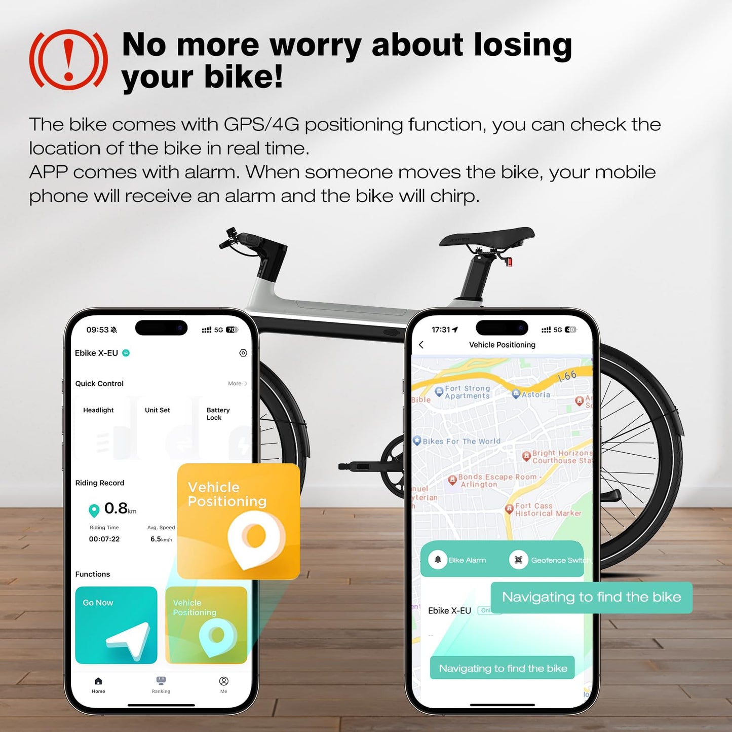 HITWAY E-Bike Cityrad 700C Pedelec: 250W, Samsung-Motor mit 345,6Wh Akku, APP
