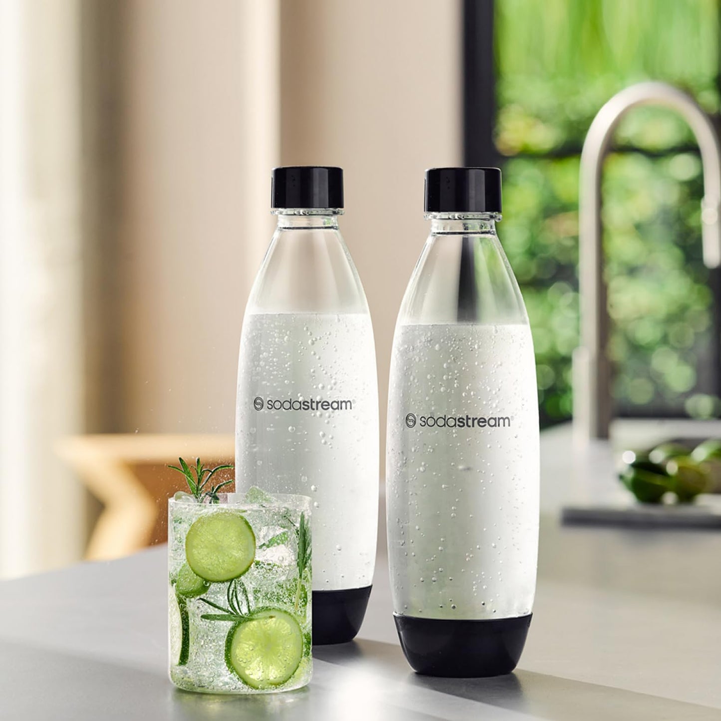 SodaStream 1L FUSE Flaschen (2er-Set) | Spülmaschinengeeignet: BPA-frei