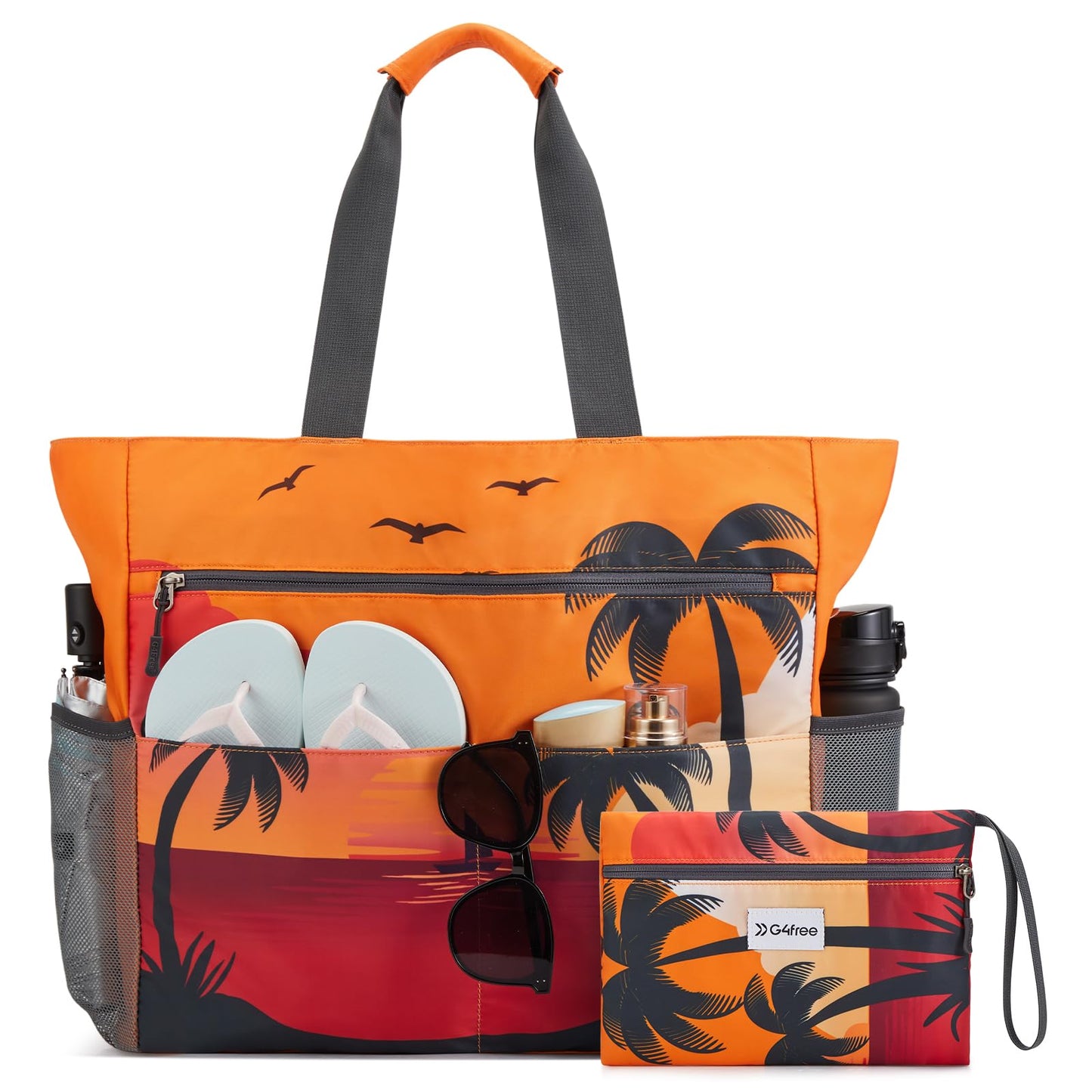 Wasserdichte Strandtasche XXL für Familie: Faltbar, Leicht auch für Shopping