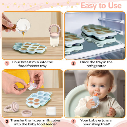 WEST STORY Baby Fruit Sucker, Teething Toy (5x Silicone Suckers in 3 Sizes)