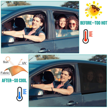 WIN.MAX Universal Auto-Sonnenschutz für Baby mit zertifiziertem UV-Schutz (2 Stück-XL)
