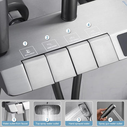 All-In-One Duschsystem mit Digitalanzeige und Thermostat | 4 Funktionen 2