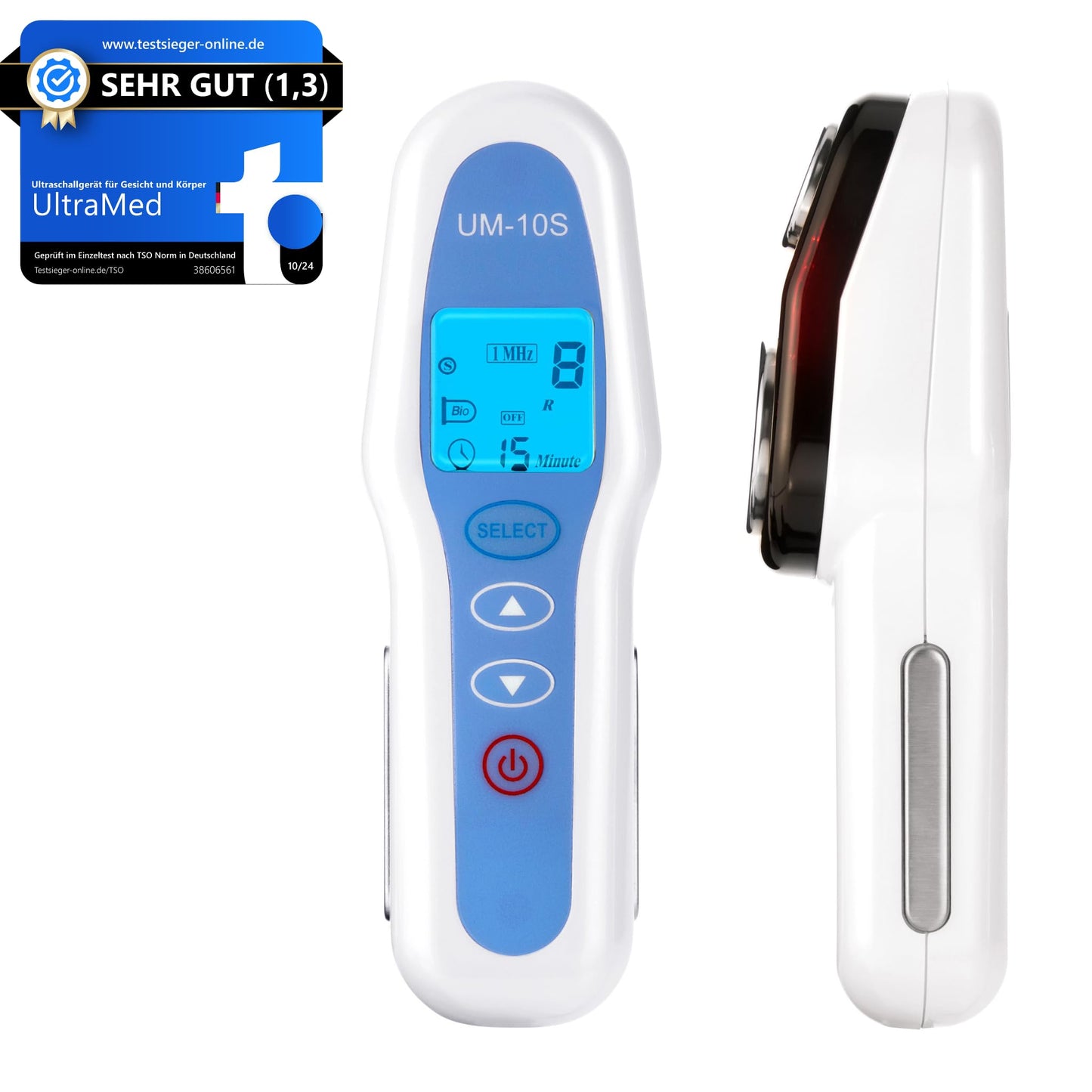 UltraMed ultrasound device for home use: Two transducers for therapeutic use