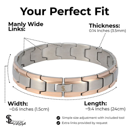 Smarter LifeStyle Herren-Armband aus chirurgischem Stahl in verschiedenen Farben