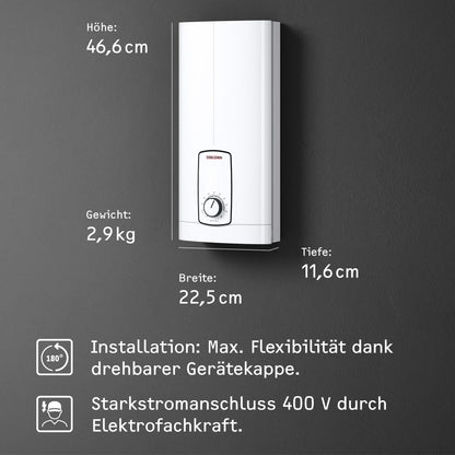STIEBEL ELTRON Electronic instantaneous water heater for kitchen and bathroom: Energy-saving
