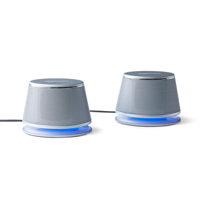 Amazon Basics Stereo-2.0-Lautsprecher für PC oder Laptop (USB-Stromversorgung) 1x Paar