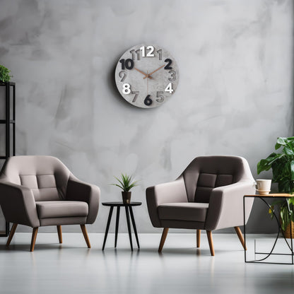 Stellarize Modern Holz 3D-Wanduhr (30cm) ohne Tickgeräusche für Wohnzimmer, Küche, Büro