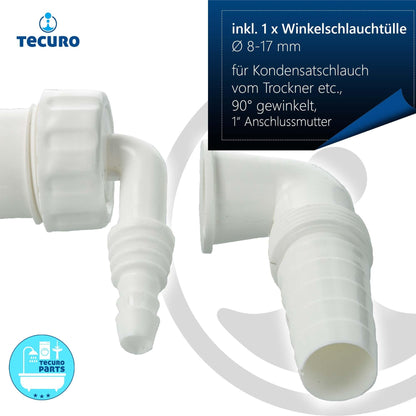 tecuro Waschgeräte-Doppelanschluss für Trockner und Waschmaschine: Einfache Installation