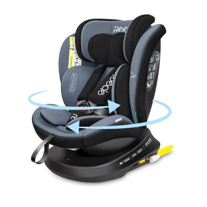 Reecle i-Size Kindersitz (Black Gray) 0+/1/2/3 | ISOFIX, Sicherheitszertifiziert