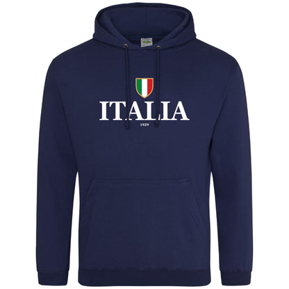 ITALIA men's hoodie with Italian flag in royal blue