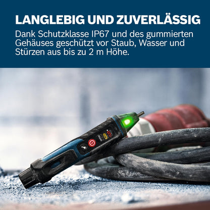 Bosch Elektromessgerät (GVD 1000-17) mit integrierte Taschenlampe & Gürtelclip