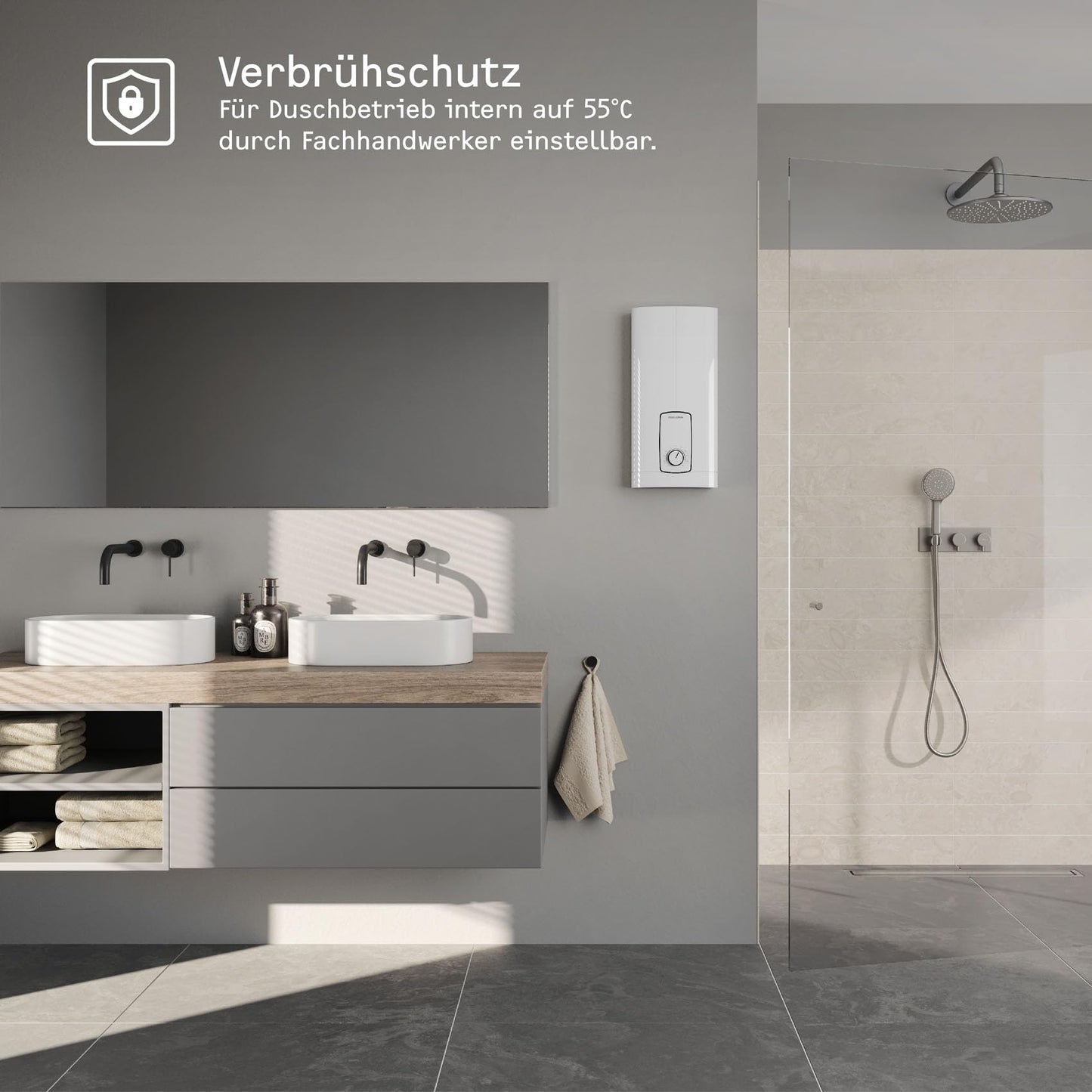 STIEBEL ELTRON Electronic instantaneous water heater for kitchen and bathroom: Energy-saving