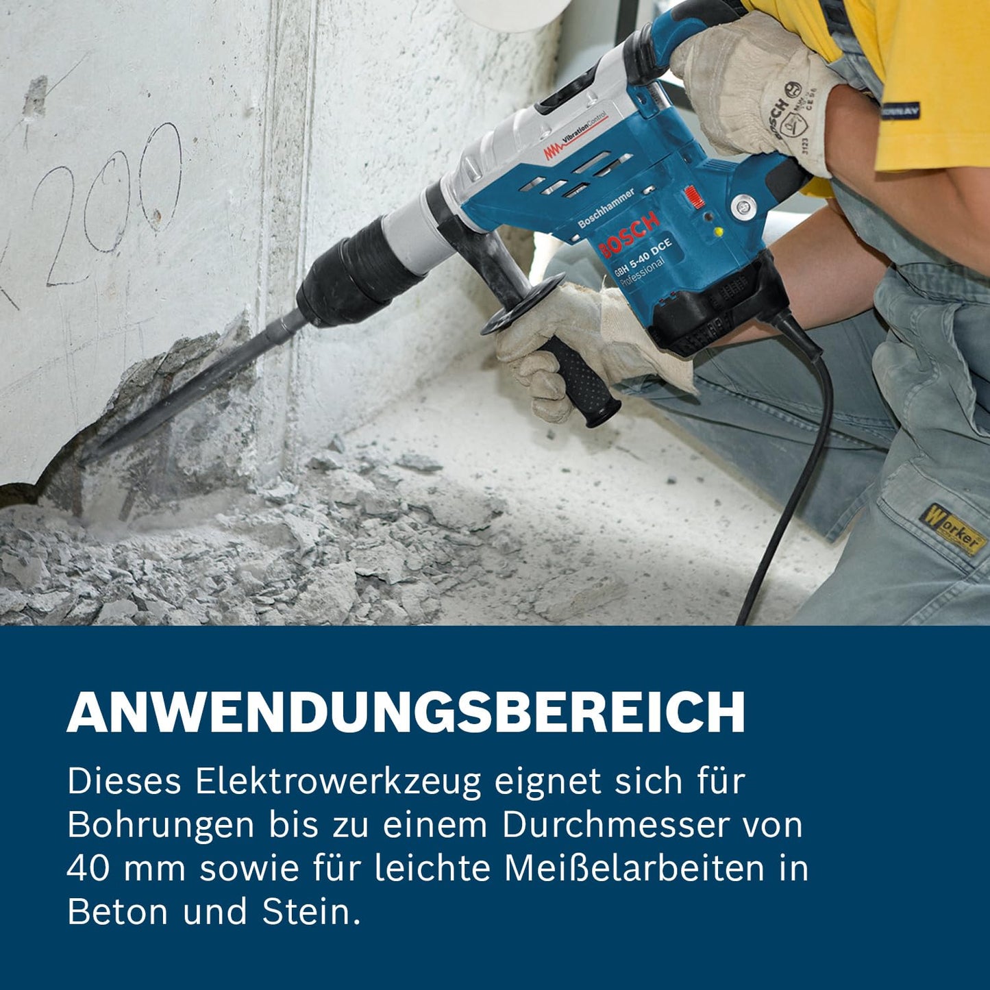 Bosch Professional hammer drill (GBH 5-40 DCE) including additional handle + trade offer: SDS Max