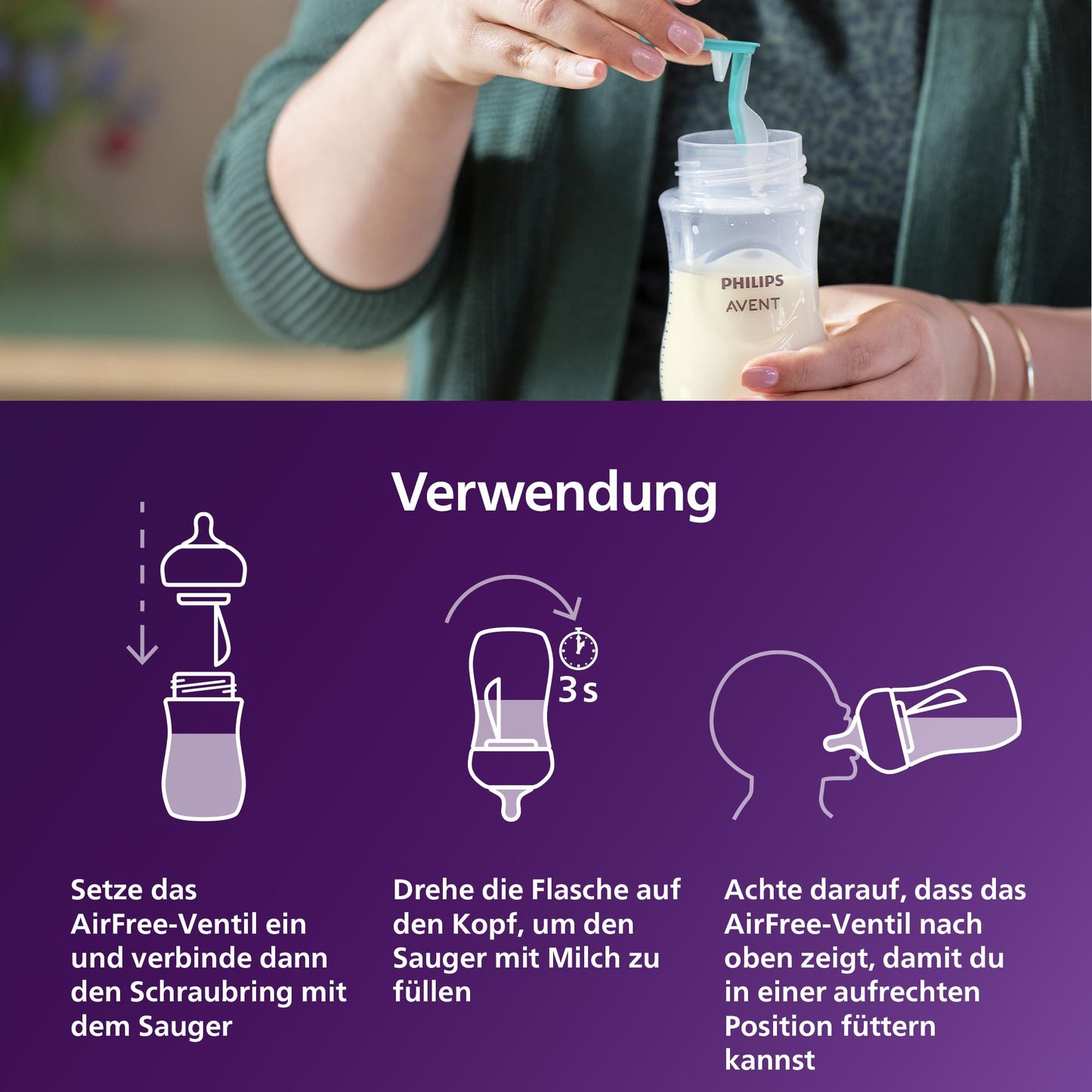 Philips Avent Babyflaschen mit AirFree Ventil: Geschenkset für Neugeborene