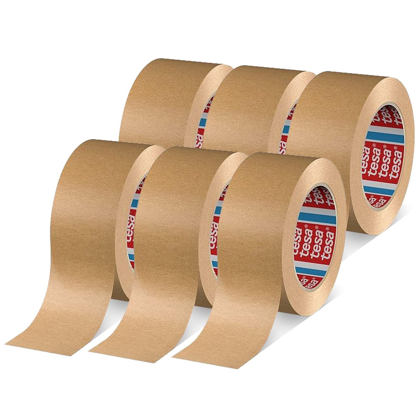tesa Paketklebeband (Braun): 6 Rollen à 50m x 50mm, FSC-zertifiziert & recyclingfreundlich