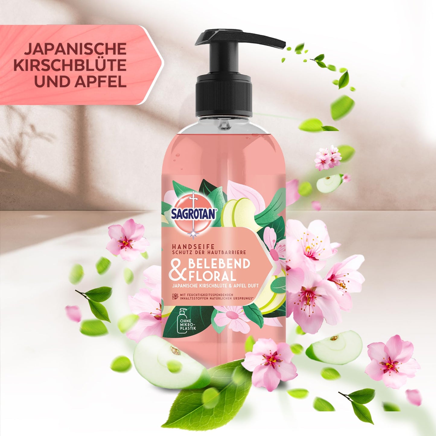 SAGROTAN Hygieneseife Belebend und Floral (5x300ml) Handseife