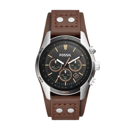 FOSSIL Coachman Chronographenwerk Herrenuhr (44mm) mit Edelstahl- oder Lederarmband