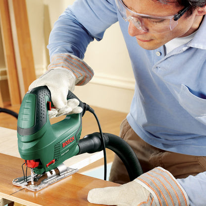 Bosch jigsaw (PST 650): 500 watts, cutting depth in steel/wood 4mm/65mm, in case
