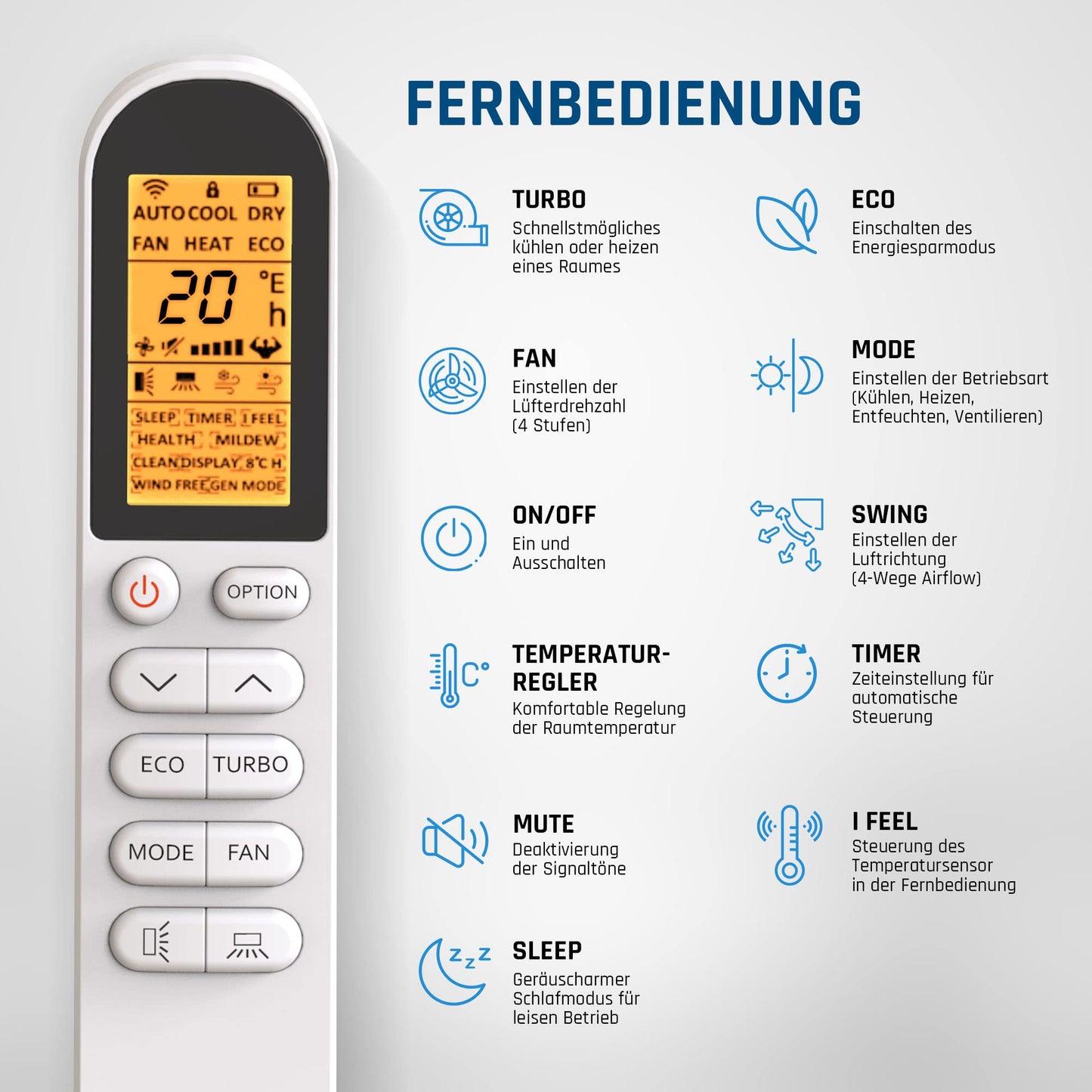 Danyon Multisplit Klimaanlage mit 2 Innengeräte: 18000BTU - 5,2kW - Wifi + APP