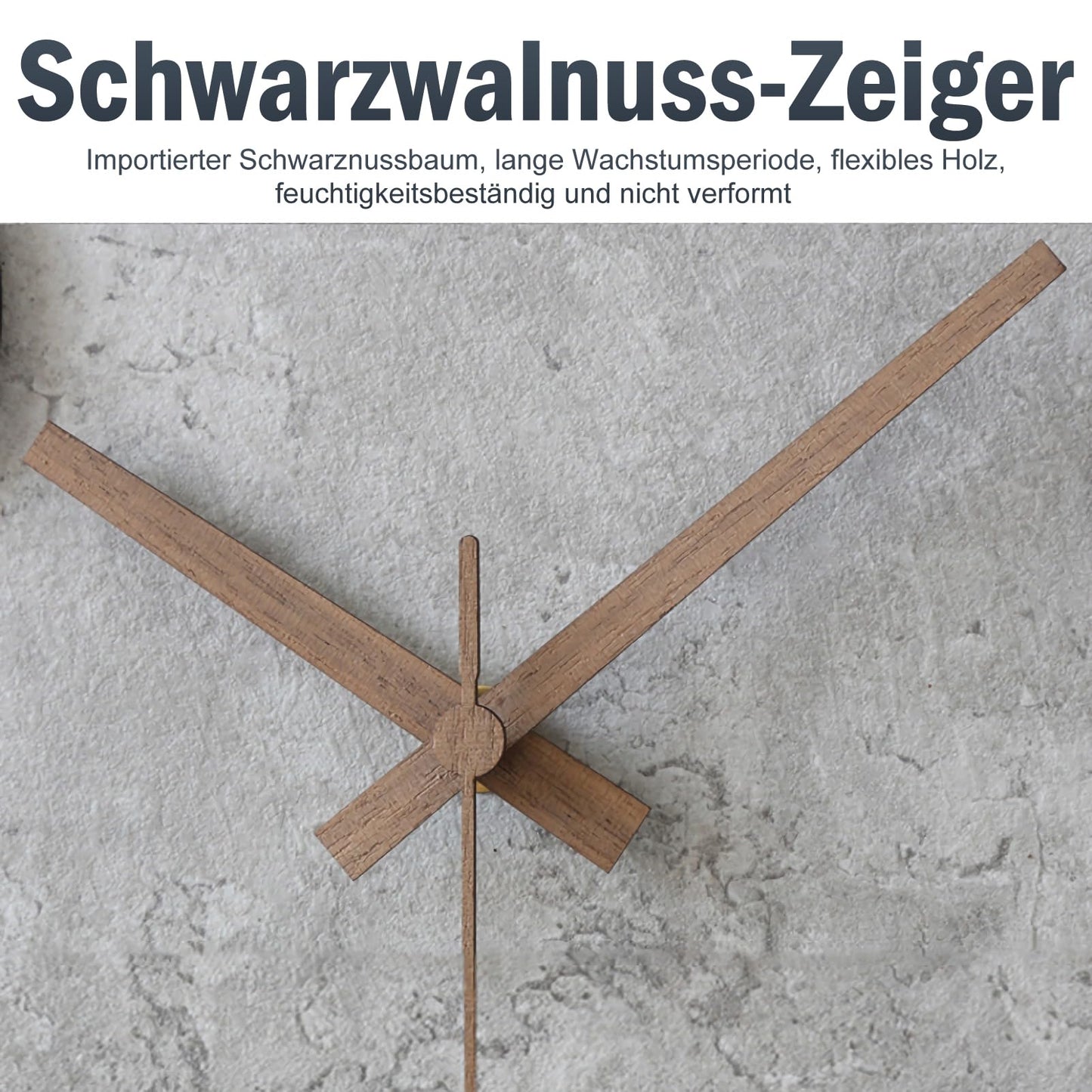 Stellarize Modern Holz 3D-Wanduhr (30cm) ohne Tickgeräusche für Wohnzimmer, Küche, Büro
