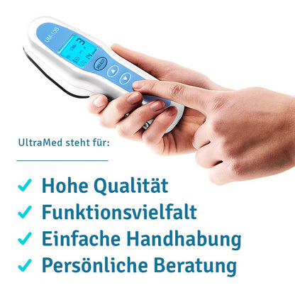 UltraMed ultrasound device for home use: Two transducers for therapeutic use