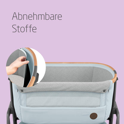 Maxi-Cosi Iora Beistellbett Baby: Faltbares Co-Sleeper, 0-6 Monate, max. 9kg, 4 Neigungs- und 5 Höhenstufen