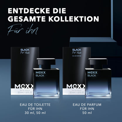 MEXX BLACK Man Eau de Parfume (50ml) mit aquatisch-holzigen Noten