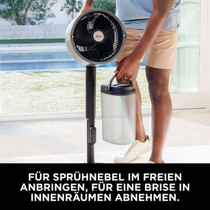 Shark 'FlexBreeze Pro Mist' Akku-Ventilator für Innen & Außen mit Sprühsystem, Fernbedienung