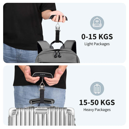 Digitale Koffer - Gepäck - Hängewaage mit Temperatursensor & Tara-Funktion: bis 50kg