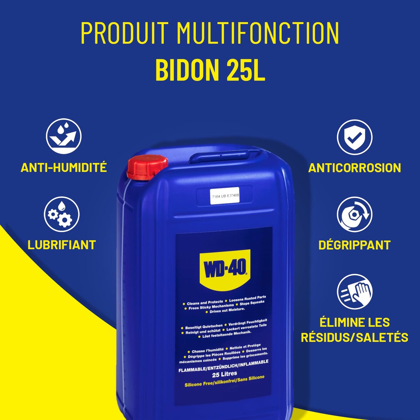 WD-40 Multifunktionsöl (25 Liter Kanister) für Werkstatt, Betrieb und Landwirtschaft