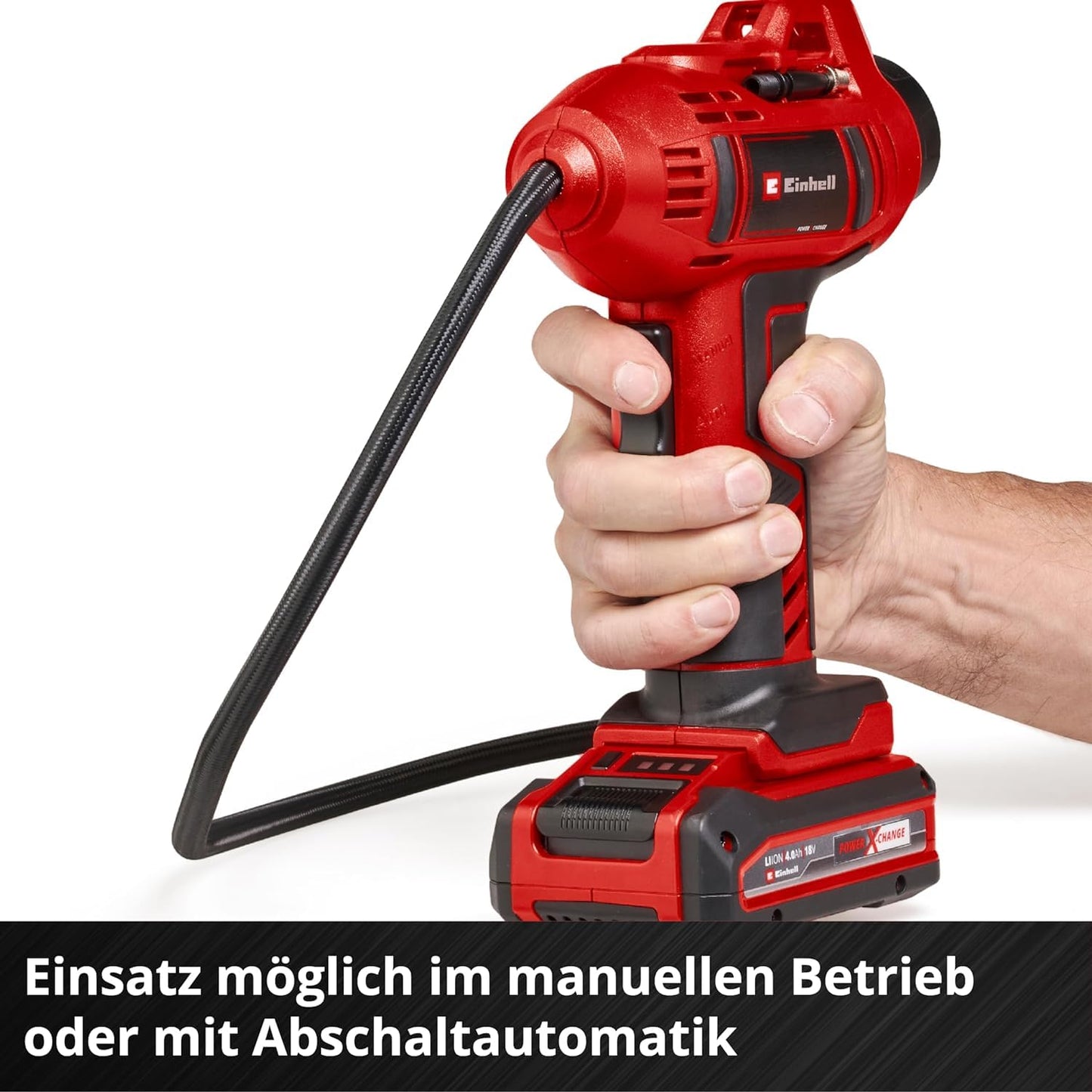 Einhell Akku-Autokompressor CE-CC 18 Li-Solo Power X-Change (18V, max. 11 bar, 60cm Druckluftschlauch)