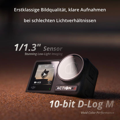 DJI Osmo Action 4 Essential Combo Action Camera: 4K/120fps, Low-Light Recording, Waterproof