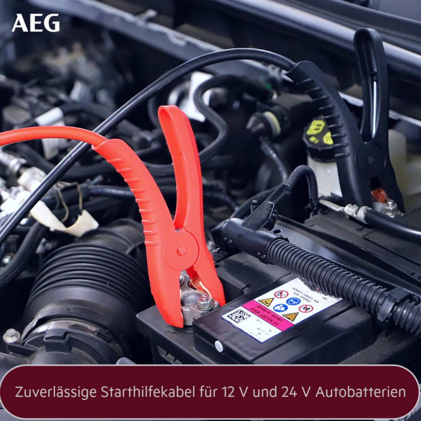 AEG (97203) Jump start cable SK 16 "Alu-Tec" for 12 Volt and 24 Volt in storage bag