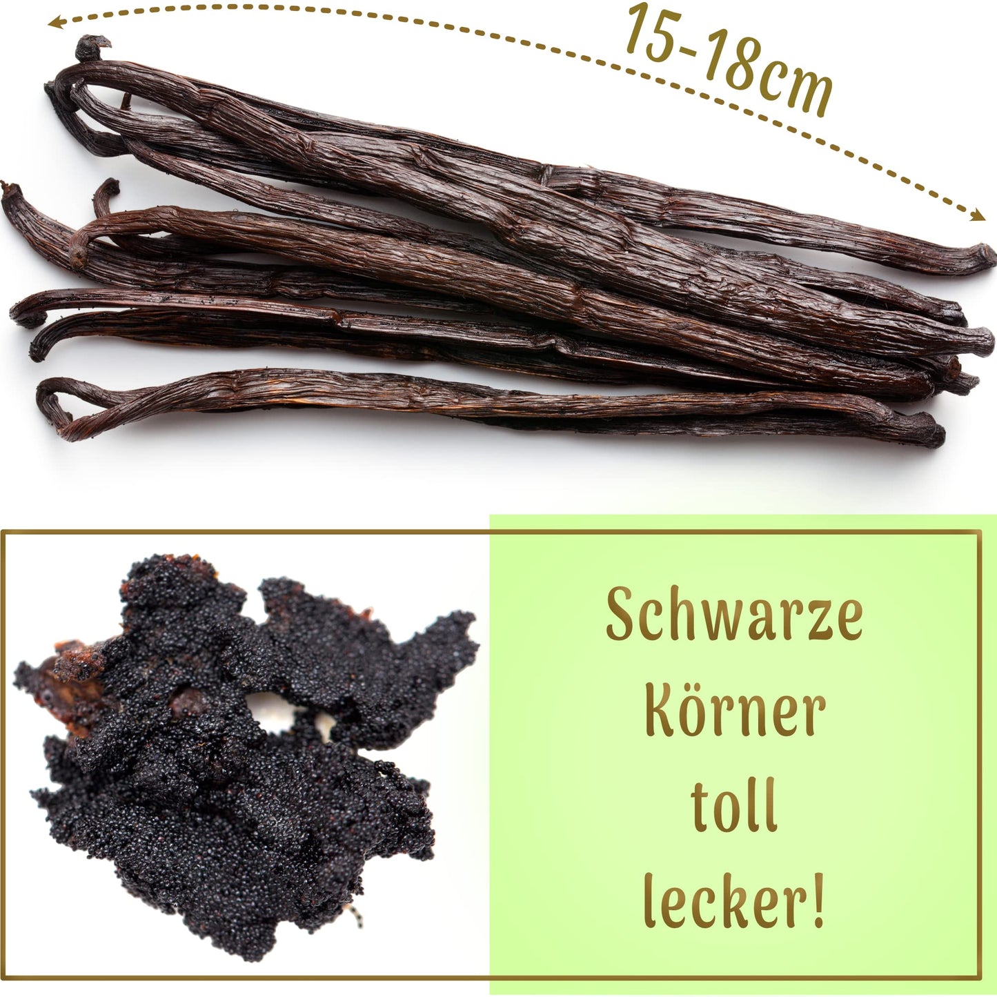 Vanillia Madagascar 15 XL Bourbon vanilla pods (15/18cm) in a Fresh-ZIP bag
