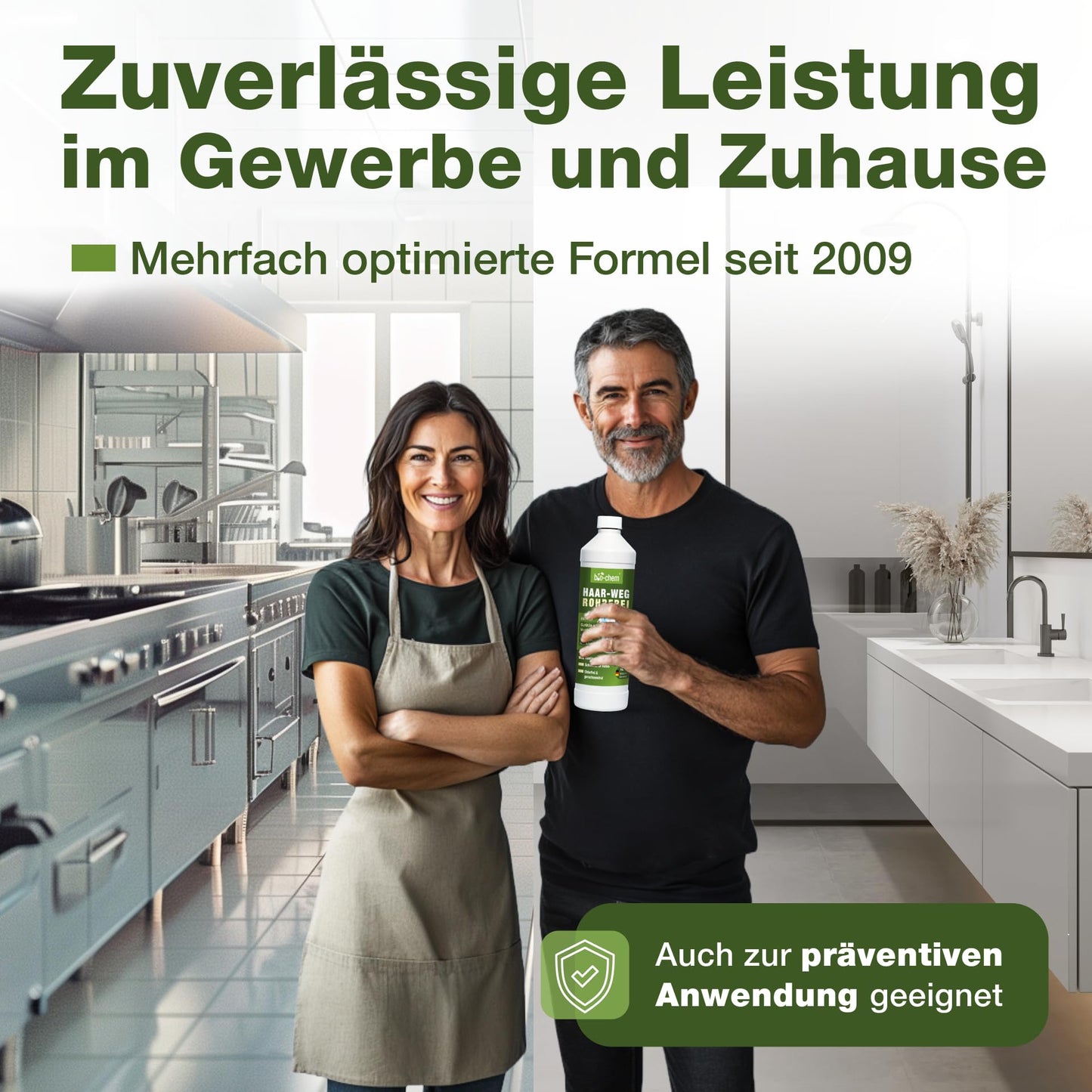 bio-chem Haar-Weg Abflussreiniger EXTRA STARK (1000ml) Made in Germany