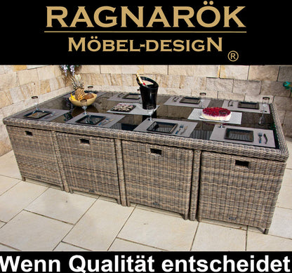 Ragnarök furniture design garden dining set for 12 people: Premium quality from Germany