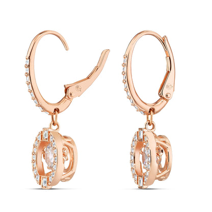 Swarovski 'Una' women's earrings with rose gold alloy layer