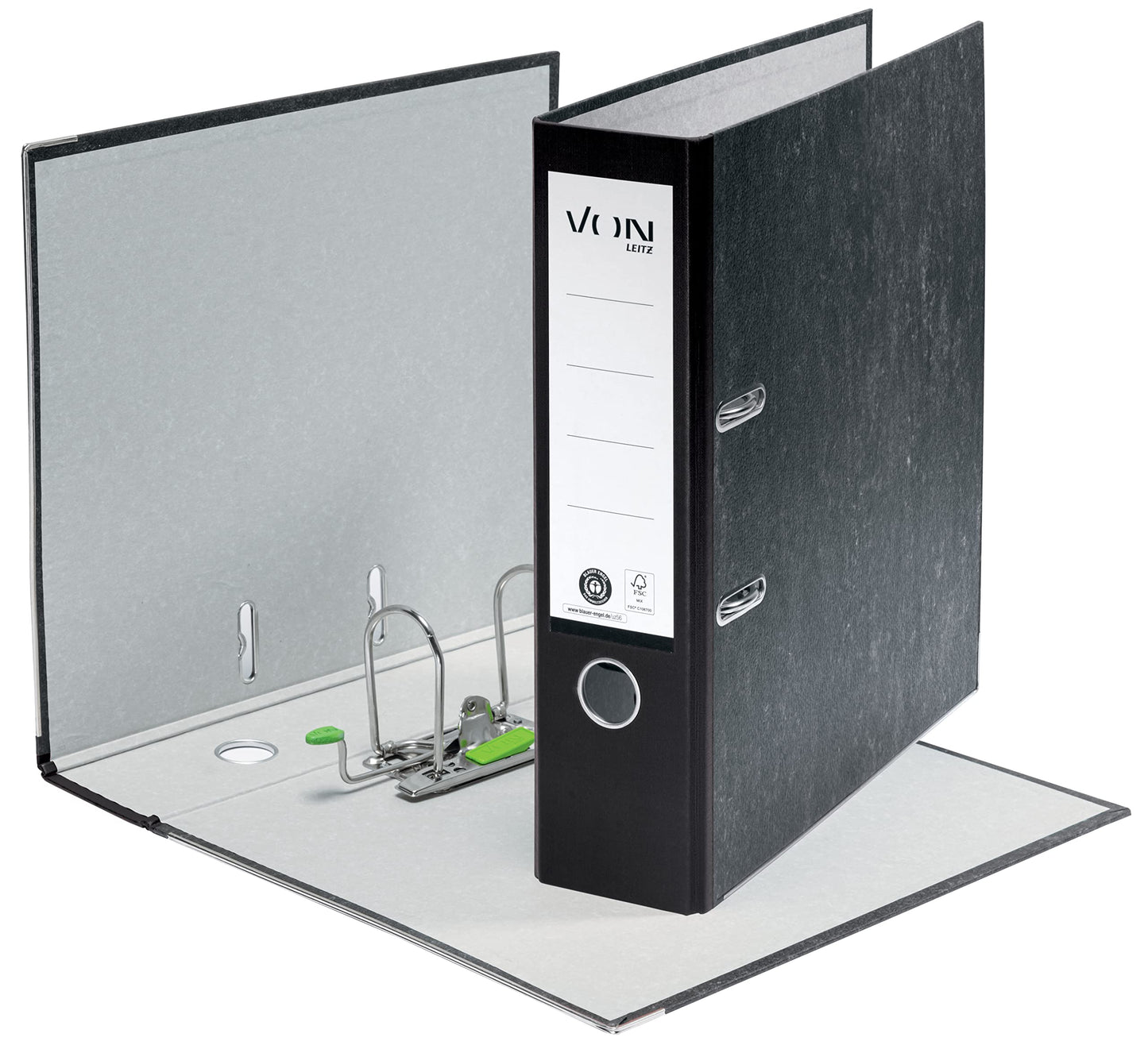 VON Leitz A4 lever arch files (10-pack): 100% recycled paper, FSC-certified for school, home
