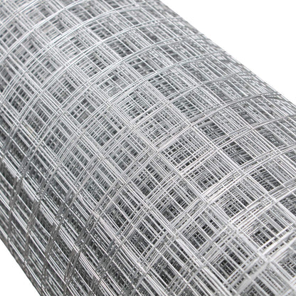 WILTEC Maschendrahtzaun mit 19x19mm Drahtstärke: (1m x 10m x 0,75mm): Volierendraht 4-Eck aus Stahl verzinkt