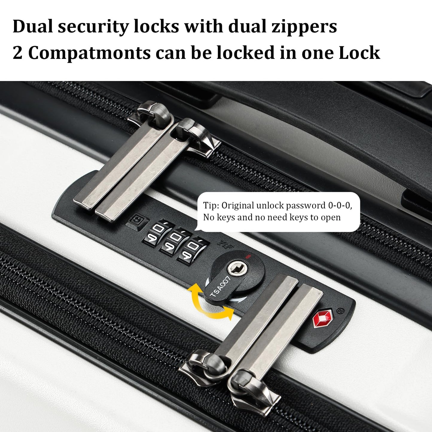 TYDECKARE 16-Zoll Handgepäck-Aktenkoffer mit 2 Laptopfächern: TSA-Schloss