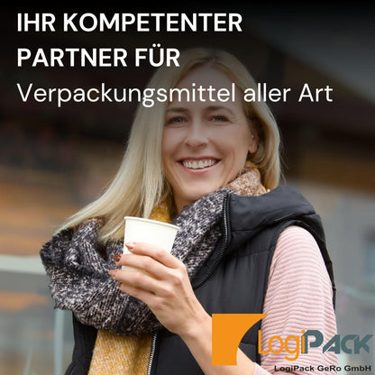 LogiPack GeRo 260ml Kaffeebecher (200 Stück): Hitzebeständiges Heißgetränkebecher