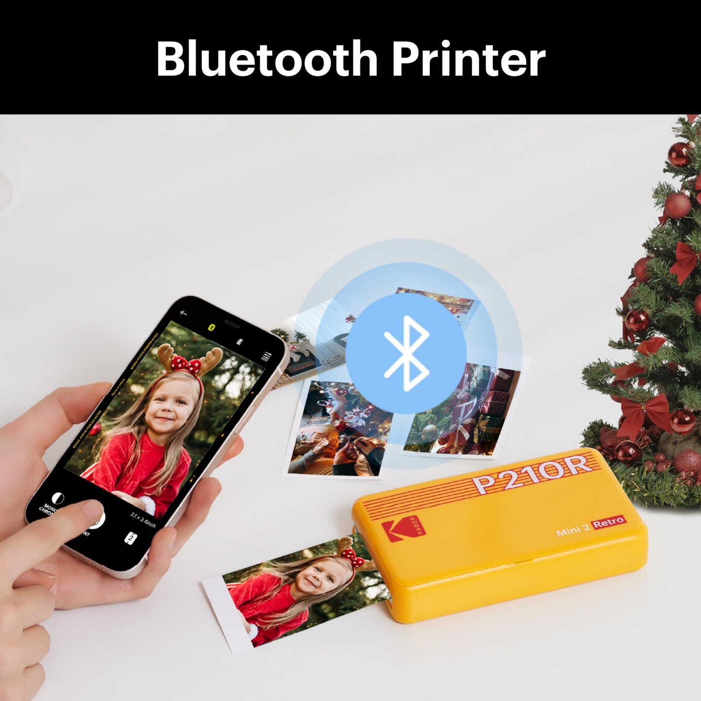 KODAK Mini 2 Retro - Mobiler Fotodrucker in Weiß