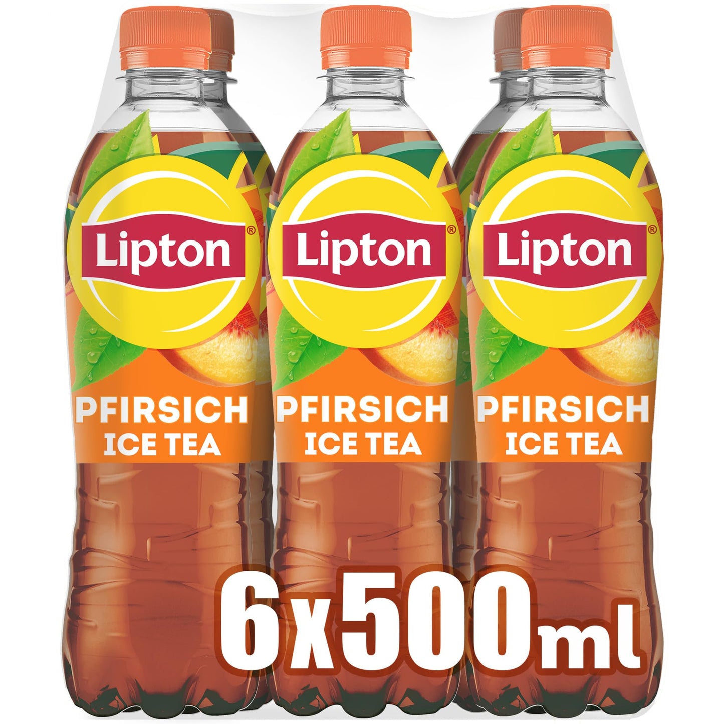 Lipton Ice Tea - Peach (6x 0.5l): Eistee mit Pfirsich Geschmack | EINWEG-Pfand