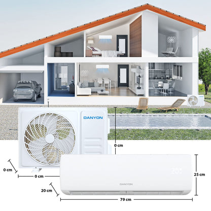 Danyon Multisplit Klimaanlage mit 2 Innengeräte: 18000BTU - 5,2kW - Wifi + APP