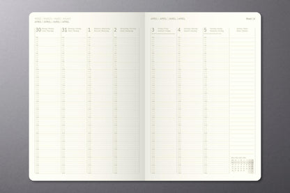 Planungsbuch 2026 Extra-Groß: A4+, Hardcover, 192 Seiten, Stiftschlaufe, Archivtasche