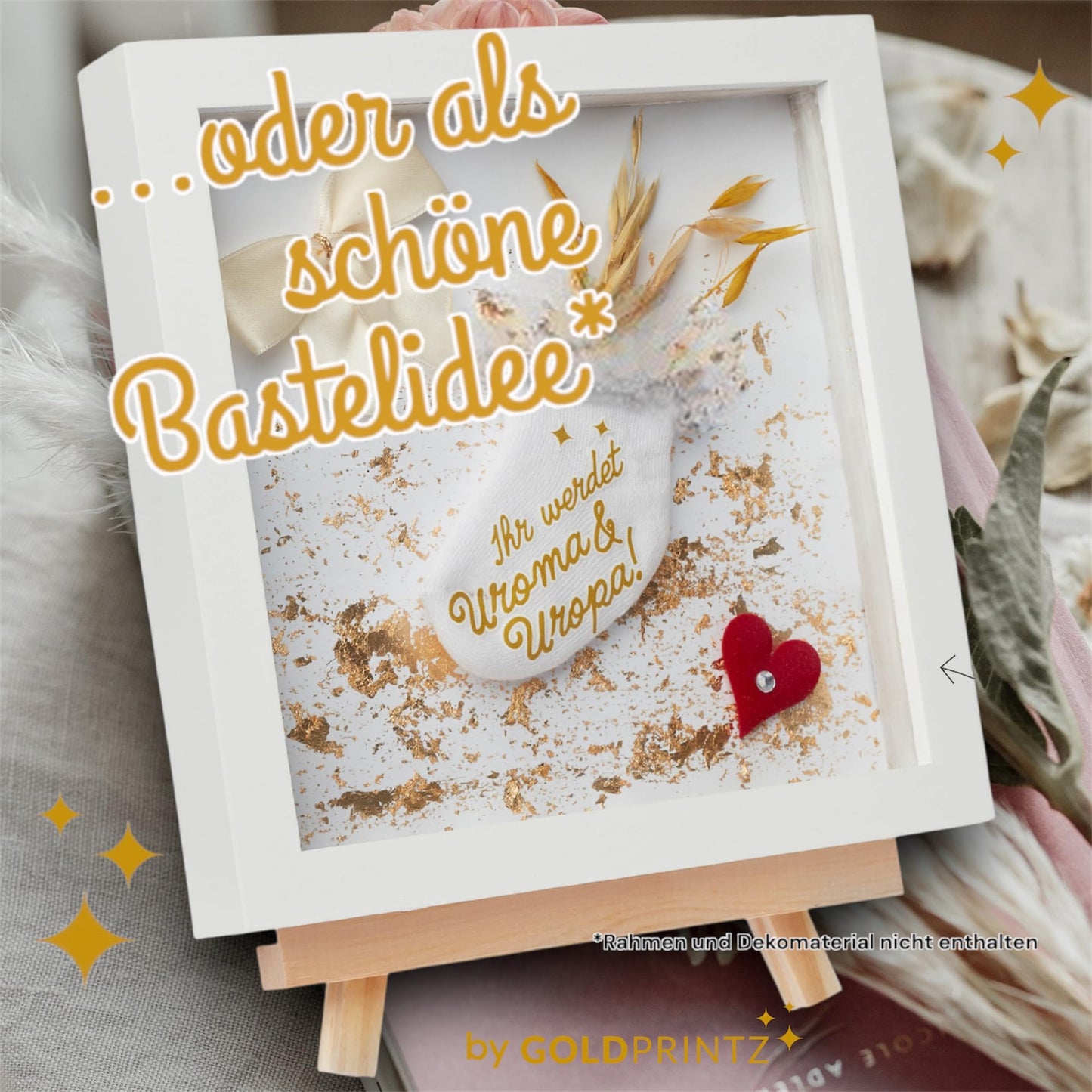 goldprintz I You're going to be a great-grandma and great-grandpa I Pregnancy announcement I Gold printed baby socks I We're having a baby announcement I Pregnancy announcement I Surprise baby news